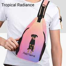 Load image into Gallery viewer, Personalized Doberman Love Unisex Sling Bag Backpack-Accessories-Doberman-Unisex Sling Bag Backpack-Tropical Radiance-One Size-18