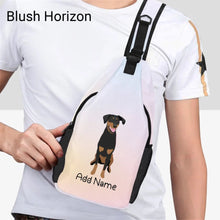 Load image into Gallery viewer, Personalized Doberman Love Unisex Sling Bag Backpack-Accessories-Doberman-Unisex Sling Bag Backpack-Blush Horizon-One Size-20