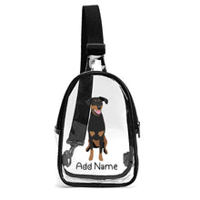 Load image into Gallery viewer, Personalized Doberman Love Unisex Transparent Sling Bag-Accessories-Doberman-Unisex Transparent Sling Bag-Transparent-One Size-2