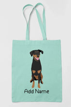 Load image into Gallery viewer, Personalized Doberman Love Zippered Tote Bag-Accessories-Accessories, Bags, Doberman, Dog Mom Gifts, Personalized-12