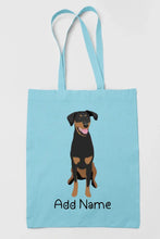 Load image into Gallery viewer, Personalized Doberman Love Zippered Tote Bag-Accessories-Accessories, Bags, Doberman, Dog Mom Gifts, Personalized-13