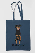 Load image into Gallery viewer, Personalized Doberman Love Zippered Tote Bag-Accessories-Accessories, Bags, Doberman, Dog Mom Gifts, Personalized-14