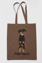 Load image into Gallery viewer, Personalized Doberman Love Zippered Tote Bag-Accessories-Accessories, Bags, Doberman, Dog Mom Gifts, Personalized-15