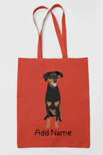 Load image into Gallery viewer, Personalized Doberman Love Zippered Tote Bag-Accessories-Accessories, Bags, Doberman, Dog Mom Gifts, Personalized-16