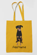 Load image into Gallery viewer, Personalized Doberman Love Zippered Tote Bag-Accessories-Accessories, Bags, Doberman, Dog Mom Gifts, Personalized-17