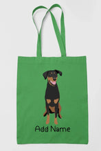 Load image into Gallery viewer, Personalized Doberman Love Zippered Tote Bag-Accessories-Accessories, Bags, Doberman, Dog Mom Gifts, Personalized-18