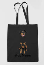 Load image into Gallery viewer, Personalized Doberman Love Zippered Tote Bag-Accessories-Accessories, Bags, Doberman, Dog Mom Gifts, Personalized-19