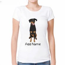 Load image into Gallery viewer, Personalized Doberman Mom T Shirt for Women-Customizer-Apparel, Doberman, Dog Mom Gifts, Personalized, Shirt, T Shirt-2