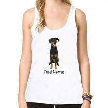 Load image into Gallery viewer, Personalized Doberman Mom Yoga Tank Top-Shirts &amp; Tops-Apparel, Doberman, Dog Mom Gifts, Shirt, T Shirt-Yoga Tank Top-White-XS-2