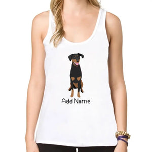 Personalized Doberman Mom Yoga Tank Top-Shirts & Tops-Apparel, Doberman, Dog Mom Gifts, Shirt, T Shirt-Yoga Tank Top-White-XS-2