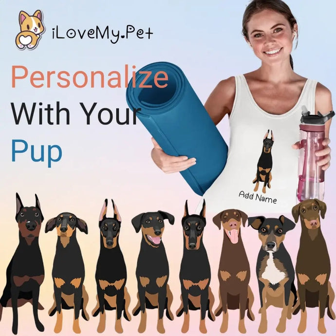 Personalized Doberman Mom Yoga Tank Top-Shirts & Tops-Apparel, Doberman, Dog Mom Gifts, Shirt, T Shirt-1