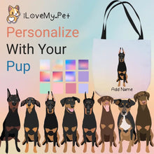 Load image into Gallery viewer, Personalized Doberman Small Tote Bag-Accessories-Accessories, Bags, Doberman, Dog Mom Gifts, Personalized-Small Tote Bag-Your Design-One Size-1