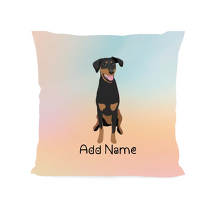 Personalized Doberman Soft Plush Pillowcase-Home Decor-Doberman, Dog Dad Gifts, Dog Mom Gifts, Home Decor, Personalized, Pillows-Soft Plush Pillowcase-As Selected-12"x12"-2