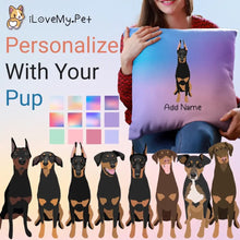 Load image into Gallery viewer, Personalized Doberman Soft Plush Pillowcase-Home Decor-Doberman, Dog Dad Gifts, Dog Mom Gifts, Home Decor, Personalized, Pillows-1