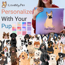 Load image into Gallery viewer, Personalized Dog Lovers Soft Plush Pillowcase-Personalized Dog Gifts-Dog Dad Gifts, Dog Mom Gifts, Home Decor, Personalized, Pillows-1