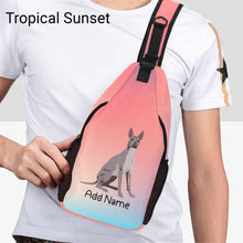 Load image into Gallery viewer, Personalized Dog Lover&#39;s Unisex Sling Bag Backpack-Personalized Dog Gifts-Accessories, Bags, Dog Dad Gifts, Dog Mom Gifts, Personalized-Unisex Sling Bag Backpack-Tropical Sunset-One Size-19