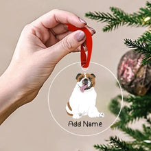 Load image into Gallery viewer, Personalized English Bulldog Dog Love Christmas Tree Ornaments-Christmas Ornament-Christmas, English Bulldog, Personalized-Christmas Tree Ornaments-Transparent-3.5&quot; or 8.9 cm-2