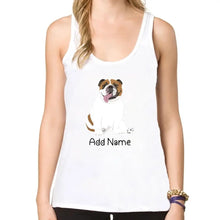 Load image into Gallery viewer, Personalized English Bulldog Dog Mom Yoga Tank Top-Shirts &amp; Tops-Apparel, Dog Mom Gifts, English Bulldog, Shirt, T Shirt-2