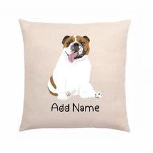 Load image into Gallery viewer, Personalized English Bulldog Linen Pillowcase-Linen Pillow Case-Cotton-Linen-16"x16"