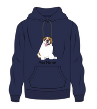 Load image into Gallery viewer, Personalized English Bulldog Love Men&#39;s Warm Hoodie Sweatshirt-Apparel-Apparel, Dog Dad Gifts, English Bulldog, Hoodie, Personalized, Sweatshirt-Men&#39;s Warm Hoodie Sweatshirt-Navy Blue-S-2