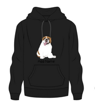 Load image into Gallery viewer, Personalized English Bulldog Love Men&#39;s Warm Hoodie Sweatshirt-Apparel-Apparel, Dog Dad Gifts, English Bulldog, Hoodie, Personalized, Sweatshirt-Men&#39;s Warm Hoodie Sweatshirt-Black-S-9