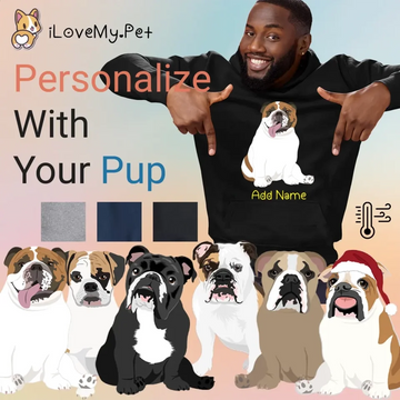 Personalized English Bulldog Love Mens Warm Hoodie Sweatshirt 360x