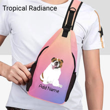 Load image into Gallery viewer, Personalized English Bulldog Love Unisex Sling Bag Backpack-Accessories-English Bulldog-Unisex Sling Bag Backpack-Tropical Radiance-One Size-18