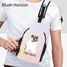 Load image into Gallery viewer, Personalized English Bulldog Love Unisex Sling Bag Backpack-Accessories-English Bulldog-Unisex Sling Bag Backpack-Blush Horizon-One Size-20