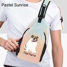 Load image into Gallery viewer, Personalized English Bulldog Love Unisex Sling Bag Backpack-Accessories-English Bulldog-Unisex Sling Bag Backpack-Pastel Sunrise-One Size-21