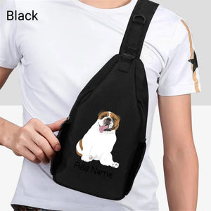 Personalized English Bulldog Love Unisex Sling Bag Backpack-Accessories-English Bulldog-Unisex Sling Bag Backpack-Black-One Size-2