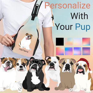 English bulldog sling-bag-multi