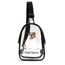 Load image into Gallery viewer, Personalized English Bulldog Love Unisex Transparent Sling Bag-Accessories-English Bulldog-Unisex Transparent Sling Bag-Transparent-One Size-2