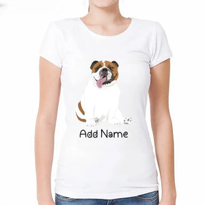 Personalized English Bulldog Mom T Shirt for Women-Customizer-Apparel, Dog Mom Gifts, English Bulldog, Personalized, Shirt, T Shirt-2