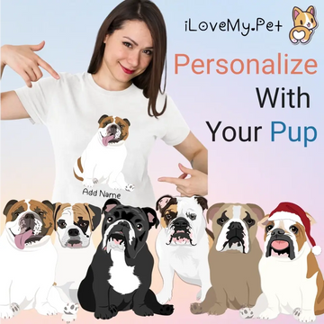 Personalized English Bulldog Mom T Shirt For Women 360x