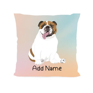 Personalized English Bulldog Soft Plush Pillowcase-Home Decor-Christmas, Dog Dad Gifts, Dog Mom Gifts, English Bulldog, Home Decor, Personalized, Pillows-Soft Plush Pillowcase-As Selected-12"x12"-2