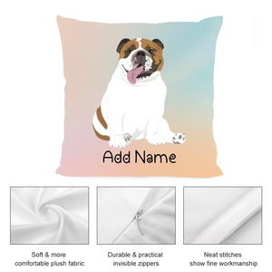 Personalized English Bulldog Soft Plush Pillowcase-Home Decor-Christmas, Dog Dad Gifts, Dog Mom Gifts, English Bulldog, Home Decor, Personalized, Pillows-3