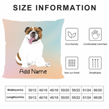 Load image into Gallery viewer, Personalized English Bulldog Soft Plush Pillowcase-Home Decor-Christmas, Dog Dad Gifts, Dog Mom Gifts, English Bulldog, Home Decor, Personalized, Pillows-4