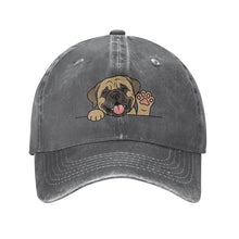 Load image into Gallery viewer, Personalized English Mastiff Baseball Cap - Waving English Mastiff Design - Match Your Dog's Coat Color-Hats &amp; Caps-Accessories,Baseball Caps,Dog Dad Gifts,Dog Mom Gifts,English Mastiff-Deep Heather-One Size-2