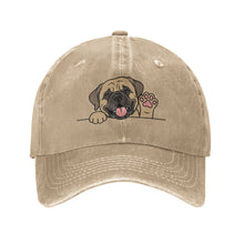 Load image into Gallery viewer, Personalized English Mastiff Baseball Cap - Waving English Mastiff Design - Match Your Dog's Coat Color-Hats &amp; Caps-Accessories,Baseball Caps,Dog Dad Gifts,Dog Mom Gifts,English Mastiff-Natural-One Size-4
