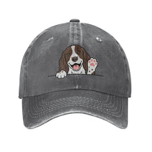 Load image into Gallery viewer, Personalized English Springer Spaniel Baseball Cap - Waving English Springer Spaniel Design - Match Your Dog's Coat Color-Hats &amp; Caps-Accessories,Baseball Caps,Dog Dad Gifts,Dog Mom Gifts,English Springer Spaniel-Deep Heather-One Size-4