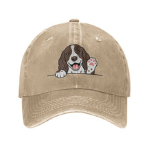 Load image into Gallery viewer, Personalized English Springer Spaniel Baseball Cap - Waving English Springer Spaniel Design - Match Your Dog's Coat Color-Hats &amp; Caps-Accessories,Baseball Caps,Dog Dad Gifts,Dog Mom Gifts,English Springer Spaniel-Natural-One Size-1