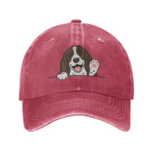 Load image into Gallery viewer, Personalized English Springer Spaniel Baseball Cap - Waving English Springer Spaniel Design - Match Your Dog's Coat Color-Hats &amp; Caps-Accessories,Baseball Caps,Dog Dad Gifts,Dog Mom Gifts,English Springer Spaniel-Red-One Size-2