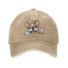 Load image into Gallery viewer, Personalized French Bulldog Baseball Cap - Waving French Bulldog Design - Match Your Dog's Coat Color-Hats &amp; Caps-Accessories,Baseball Caps,Dog Dad Gifts,Dog Mom Gifts,French Bulldog-Natural-One Size-4