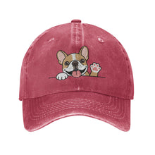 Load image into Gallery viewer, Personalized French Bulldog Baseball Cap - Waving French Bulldog Design - Match Your Dog's Coat Color-Hats &amp; Caps-Accessories,Baseball Caps,Dog Dad Gifts,Dog Mom Gifts,French Bulldog-Red-One Size-3
