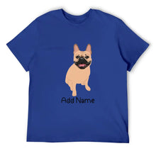 Load image into Gallery viewer, Personalized French Bulldog Dad Cotton T Shirt-Apparel-Apparel, Dog Dad Gifts, French Bulldog, Personalized, Shirt, T Shirt-Men&#39;s Cotton T Shirt-Blue-Medium-11