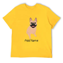 Load image into Gallery viewer, Personalized French Bulldog Dad Cotton T Shirt-Apparel-Apparel, Dog Dad Gifts, French Bulldog, Personalized, Shirt, T Shirt-Men&#39;s Cotton T Shirt-Yellow-Medium-13