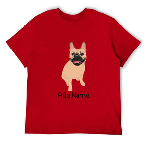 Personalized French Bulldog Dad Cotton T Shirt-Apparel-Apparel, Dog Dad Gifts, French Bulldog, Personalized, Shirt, T Shirt-Men's Cotton T Shirt-Red-Medium-14