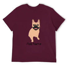 Load image into Gallery viewer, Personalized French Bulldog Dad Cotton T Shirt-Apparel-Apparel, Dog Dad Gifts, French Bulldog, Personalized, Shirt, T Shirt-Men&#39;s Cotton T Shirt-Maroon-Medium-15