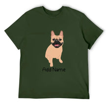 Load image into Gallery viewer, Personalized French Bulldog Dad Cotton T Shirt-Apparel-Apparel, Dog Dad Gifts, French Bulldog, Personalized, Shirt, T Shirt-Men&#39;s Cotton T Shirt-Army Green-Medium-17