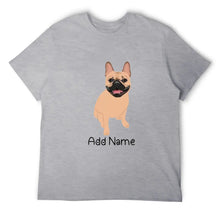 Load image into Gallery viewer, Personalized French Bulldog Dad Cotton T Shirt-Apparel-Apparel, Dog Dad Gifts, French Bulldog, Personalized, Shirt, T Shirt-Men&#39;s Cotton T Shirt-Gray-Medium-19